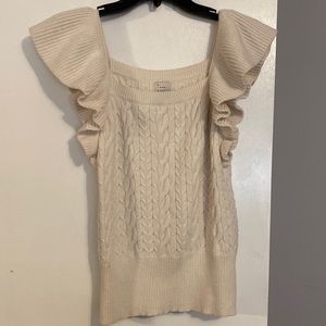 a new day Women’s Sleeveless Ruffle Sweater